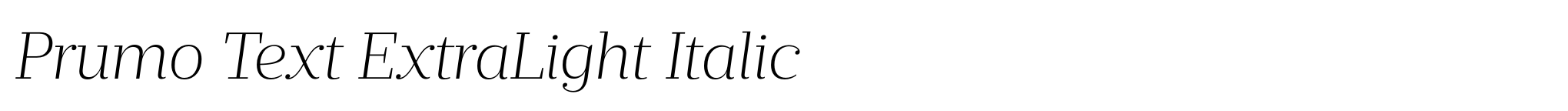 Prumo Text ExtraLight Italic image